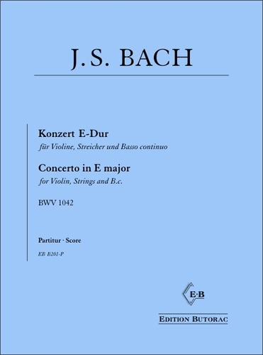 Cover - Bach, Concerto in E major